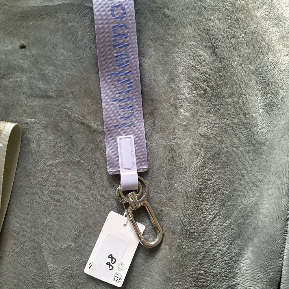 Lululemon Frosted Lavender Lanyard with Metal Clip